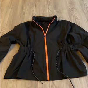 Carbon38 black mesh windbreaker